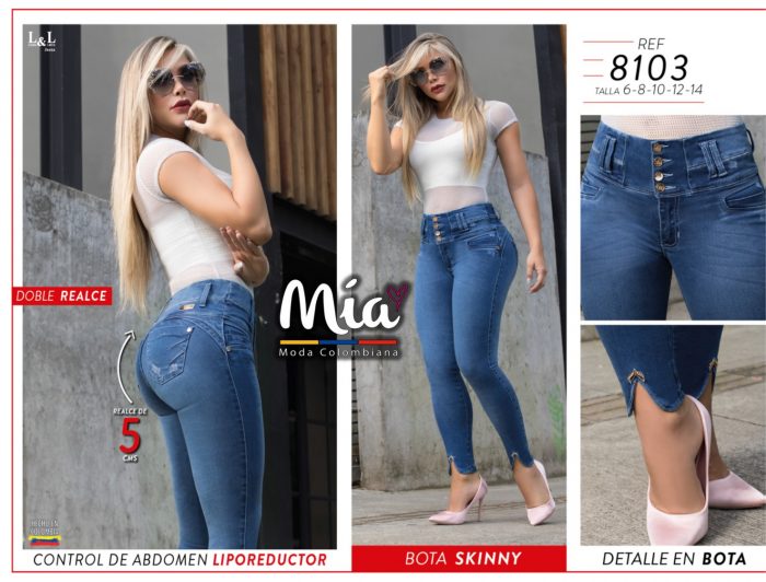 JEANS L&L CON BOLSAS Y PEQUEÑO DESGARRE