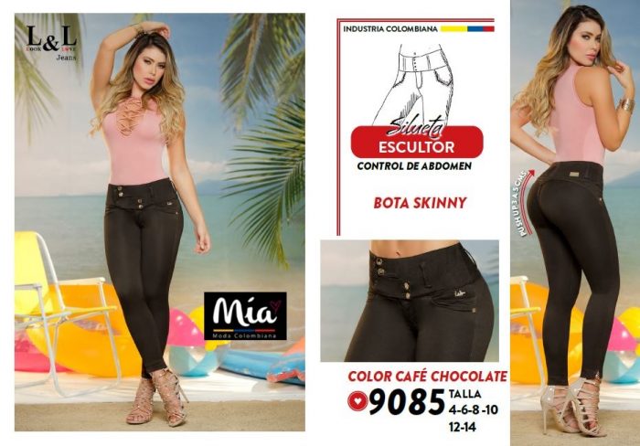 JEANS L&L, BOTA SKINNY, COLOR CAFÉ CHOCOLATE
