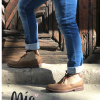 BOTA HOMBRE, COLOR CAFÉ/ BEIGE