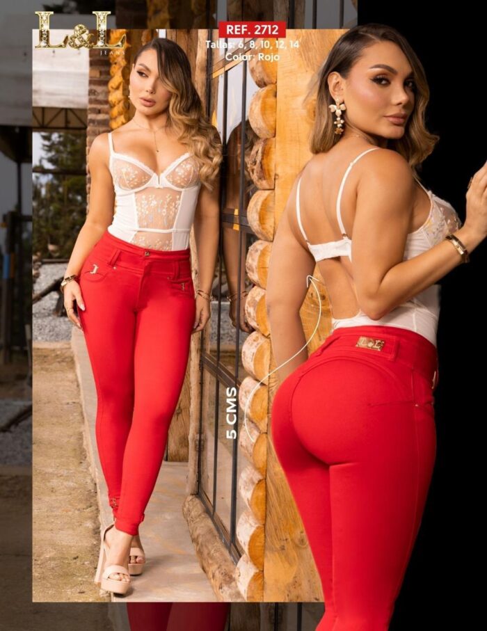 JEANS L&L, ROJO